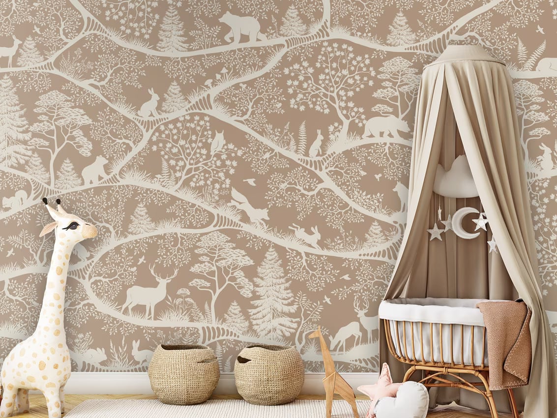 Nordic Nature - brown white styled in a room