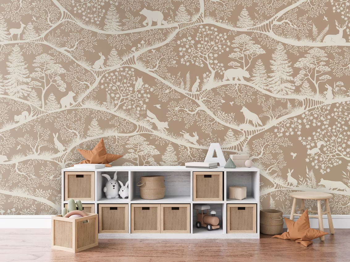 Nordic Nature - brown white styled in a room
