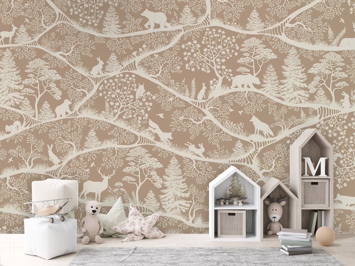 Nordic Nature - brown white styled in a room