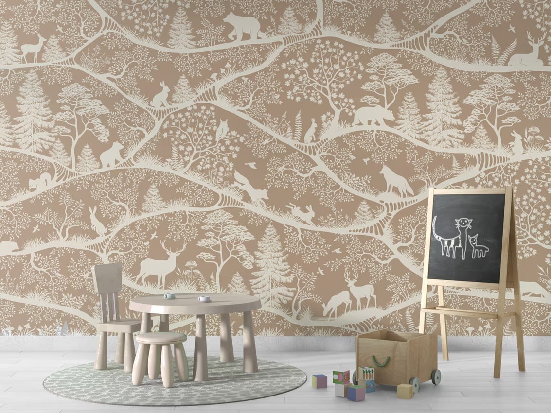 Nordic Nature - brown white styled in a room