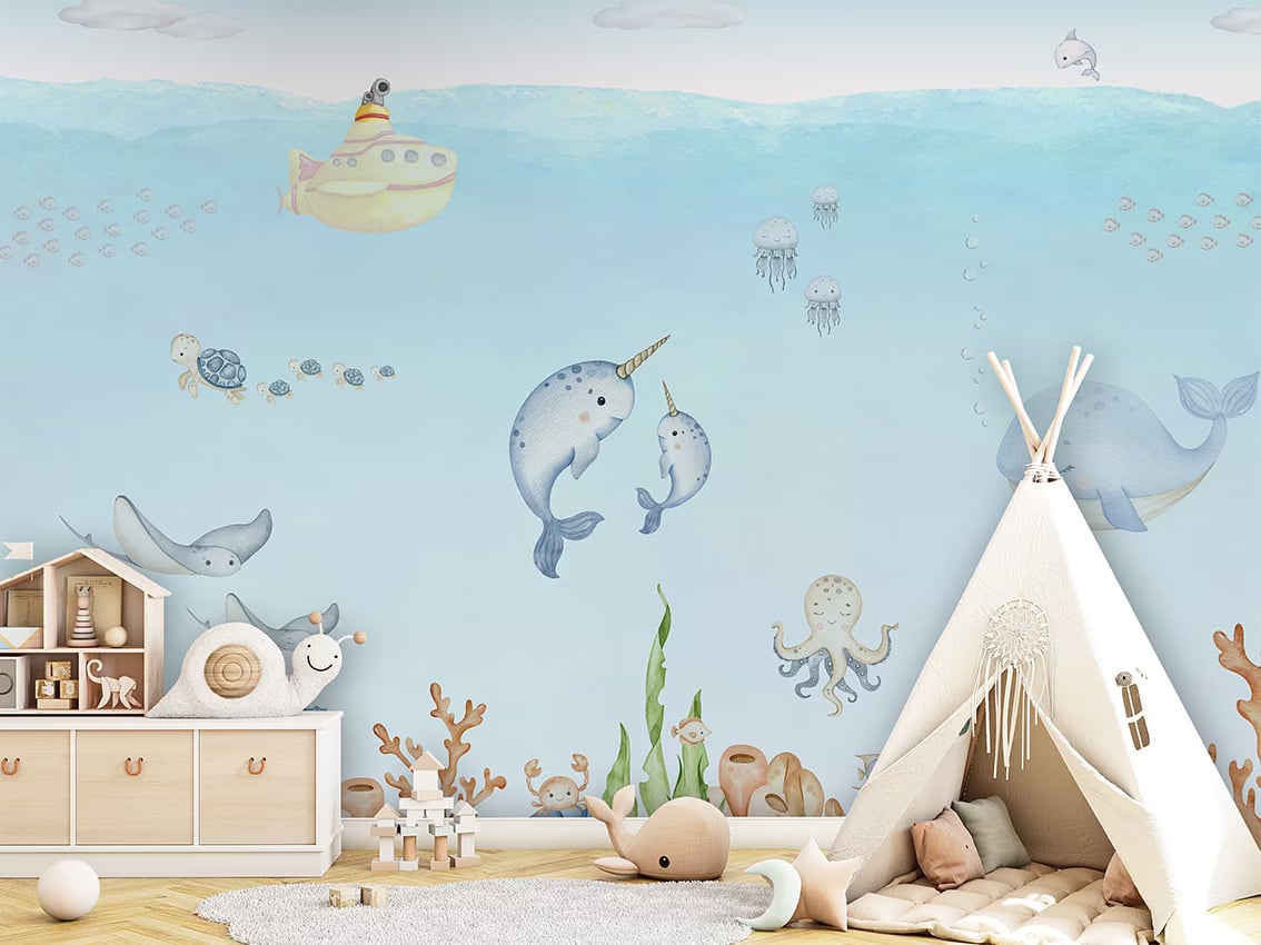 Ocean Joy styled in a room