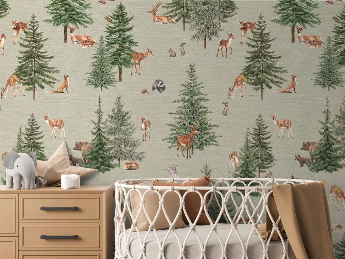 Pine Forest - Green styled in a room