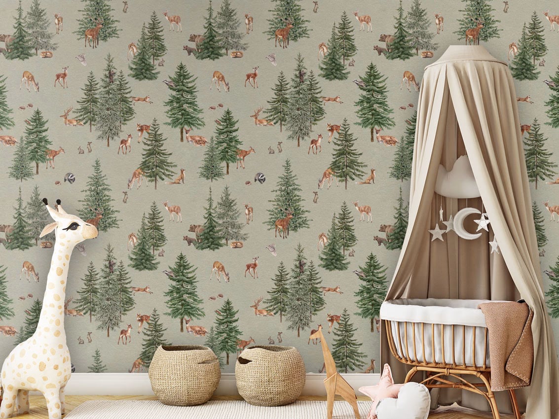 Pine Forest - Green styled in a room