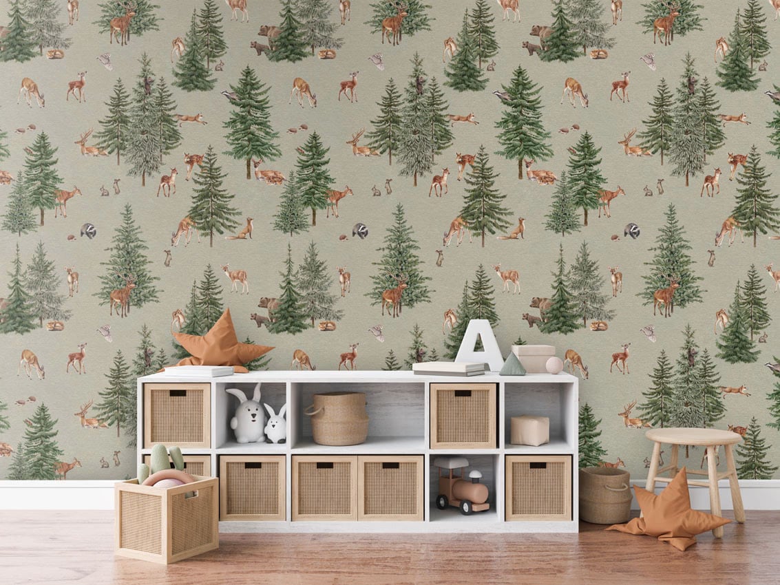 Pine Forest - Green styled in a room