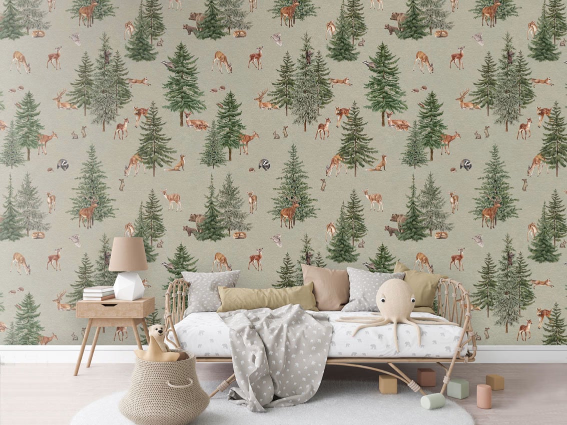 Pine Forest - Green styled in a room