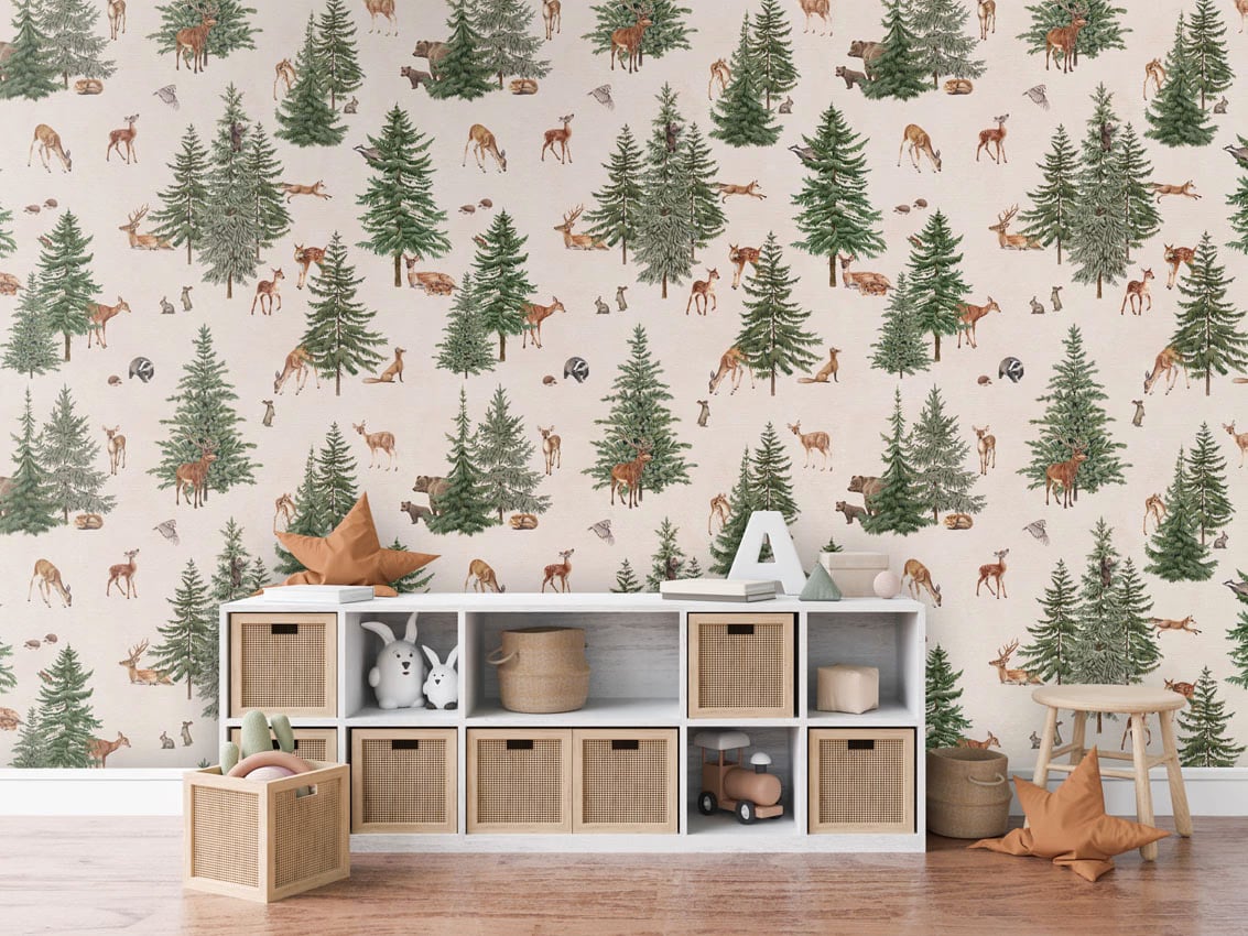 Pine Forest - White styled in a room