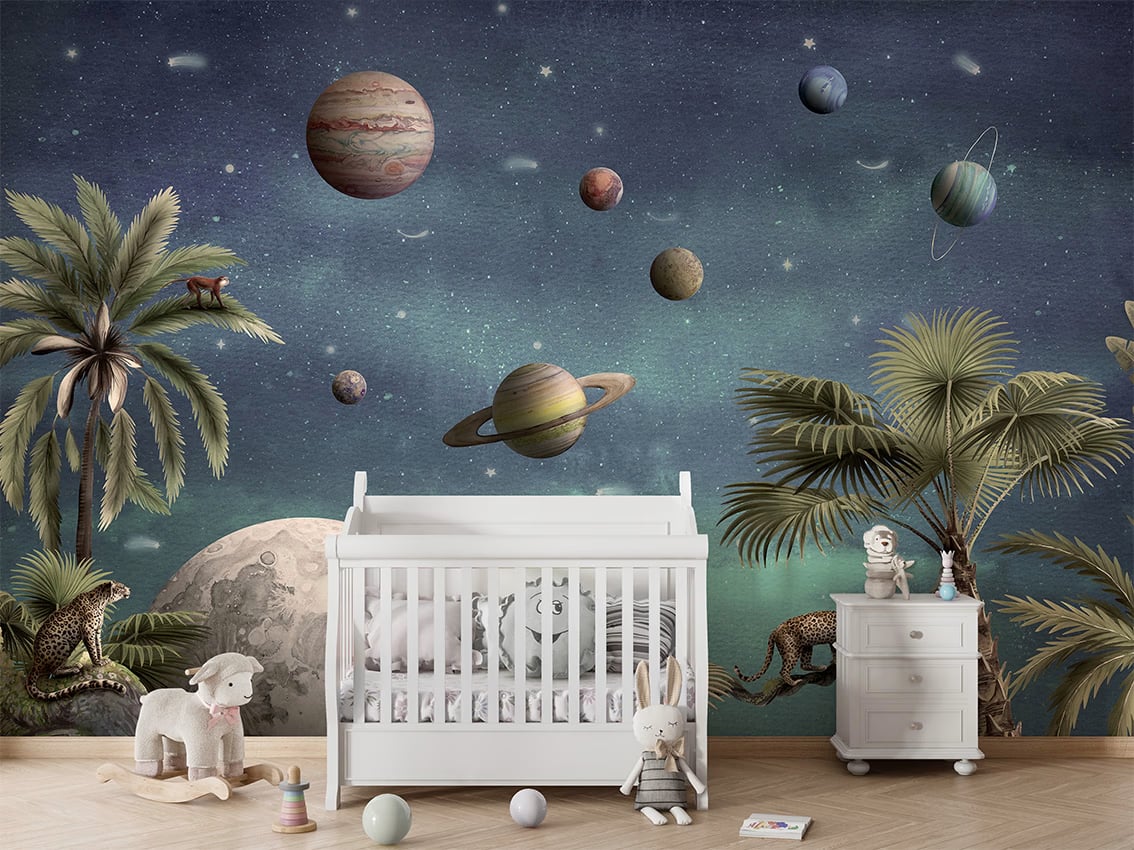 Pretty Planets styled in a room
