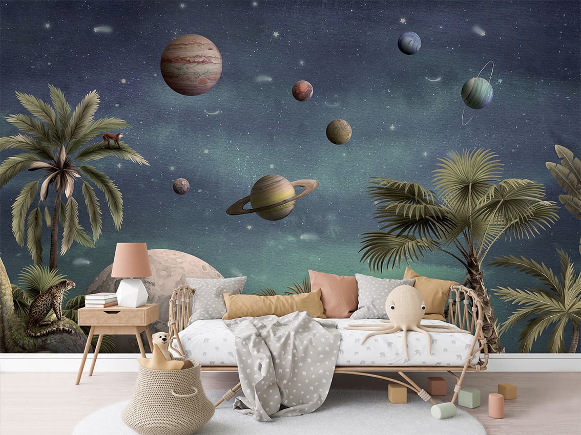 Pretty Planets styled in a room