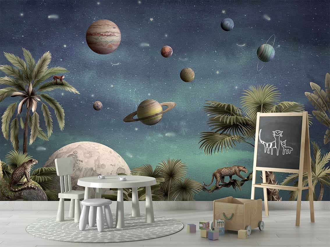 Pretty Planets styled in a room