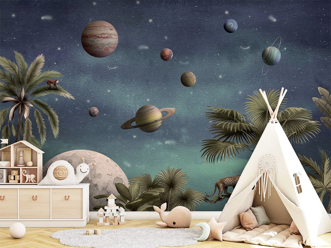 Pretty Planets styled in a room