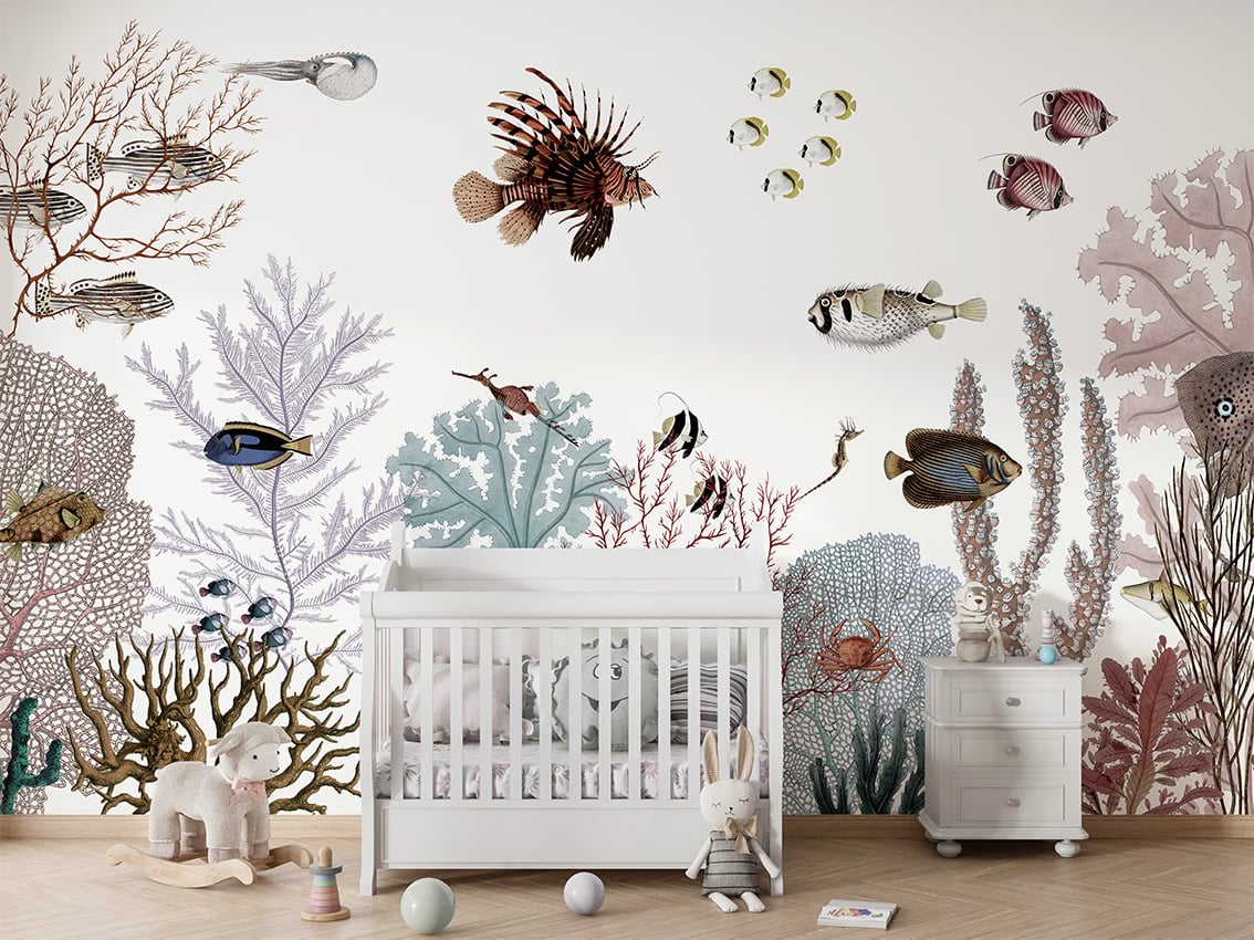 Roaring Reef - White styled in a room