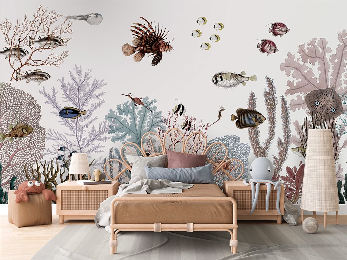 Roaring Reef - White styled in a room