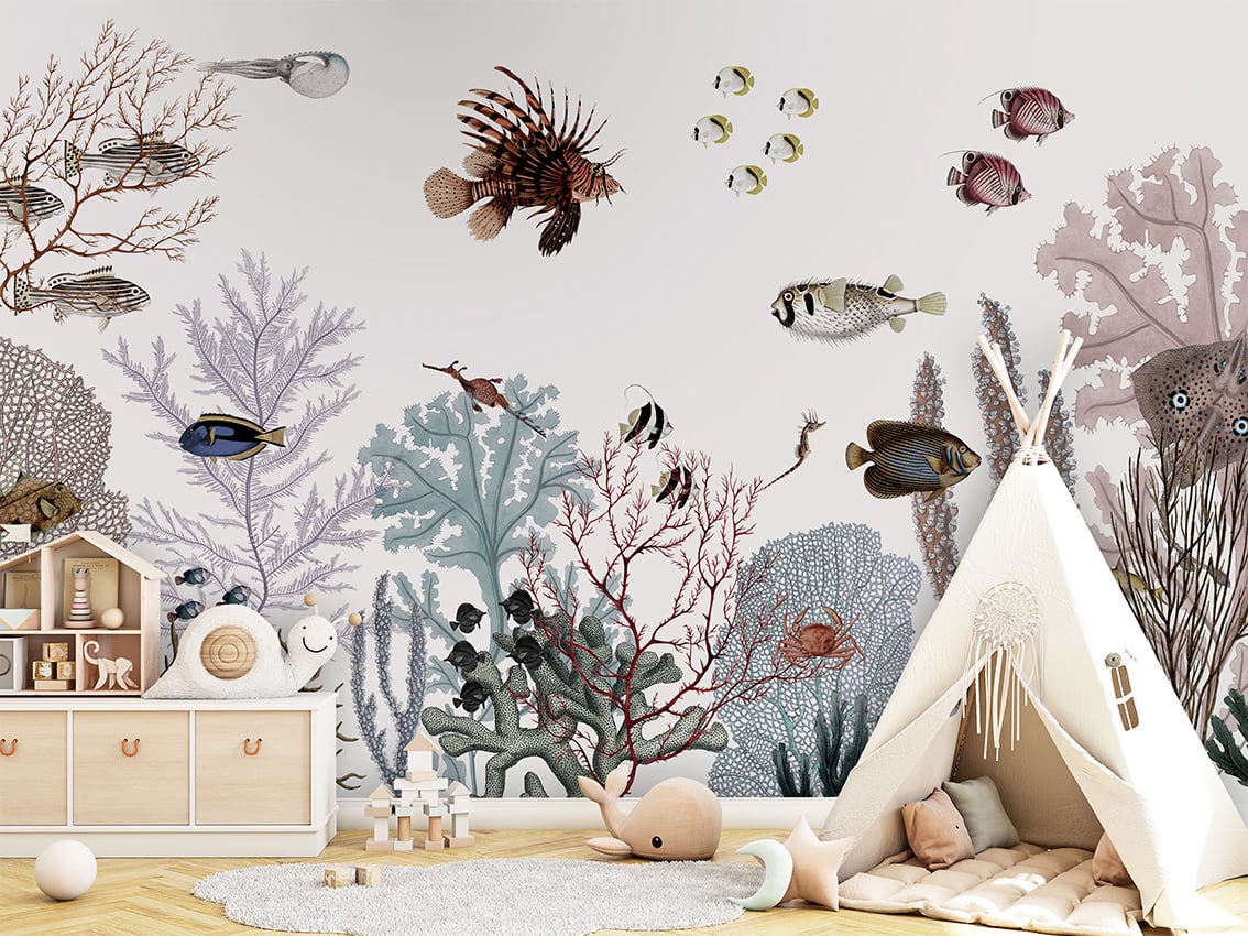 Roaring Reef - White styled in a room