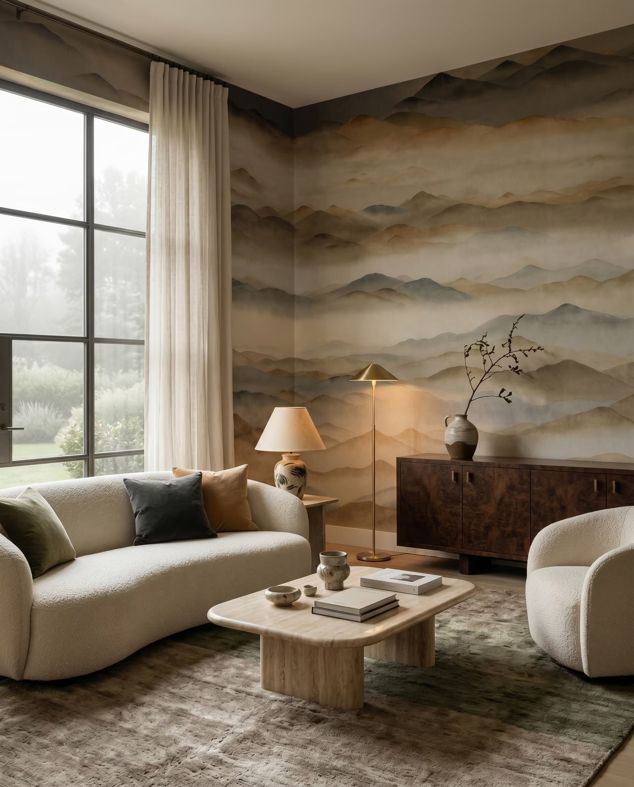 Roerich Twilight styled in a room