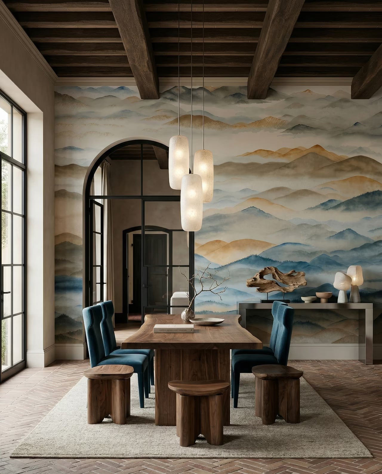 Roerich Valley styled in a room