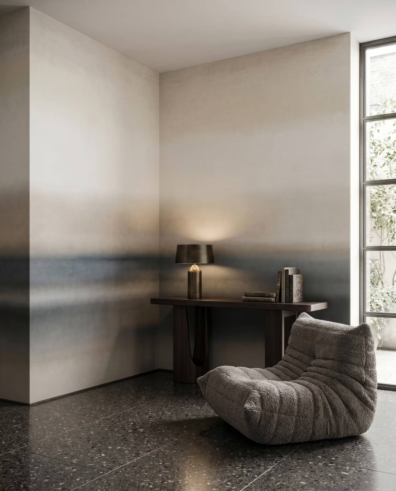 Rotko Sand styled in a room