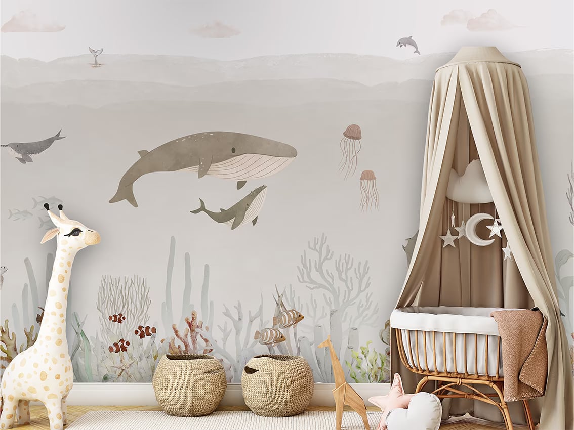 Sensational Sea - Brown styled in a room