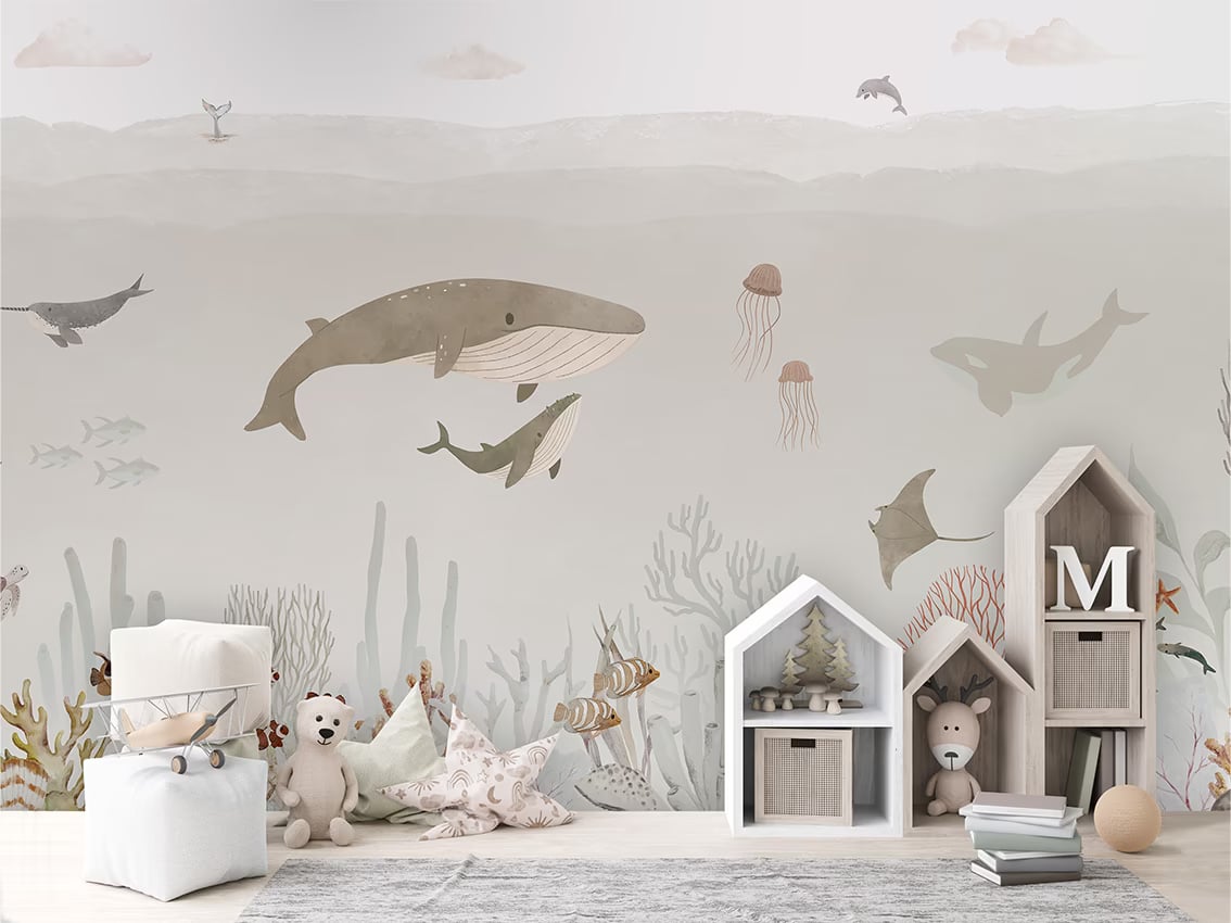 Sensational Sea - Brown styled in a room