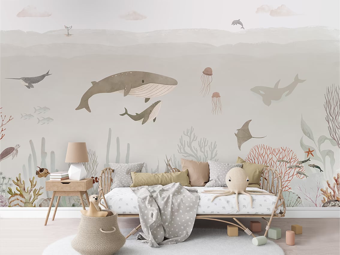 Sensational Sea - Brown styled in a room