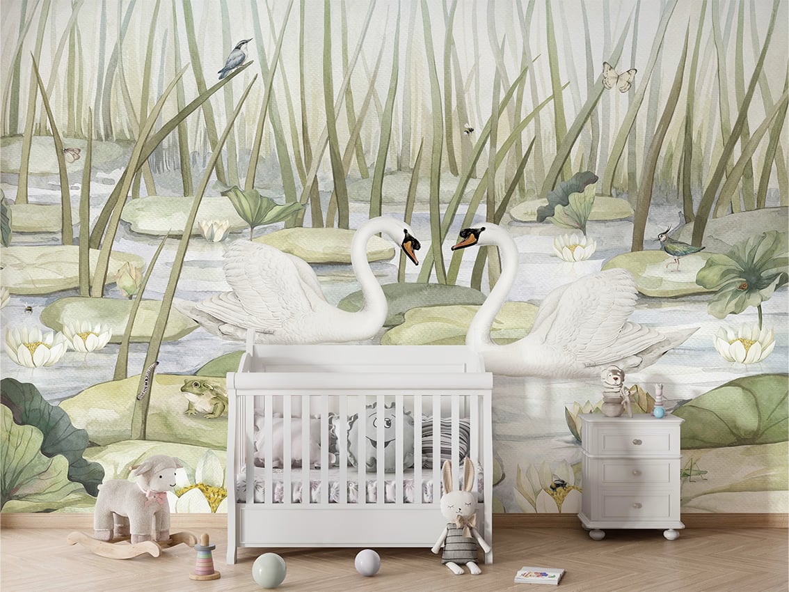 Spectacular Swans styled in a room