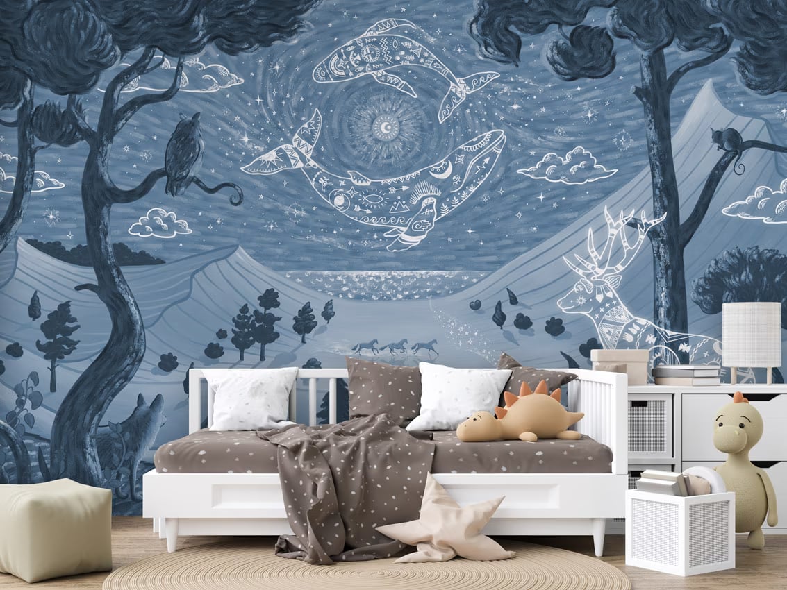 ราตรีแห่งจิตวิญญาณ สีน้ำเงิน ในห้องตัวอย่าง