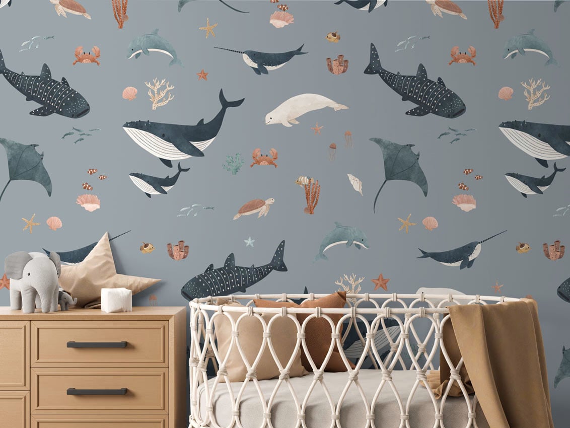 Splendid Sea - Blue styled in a room