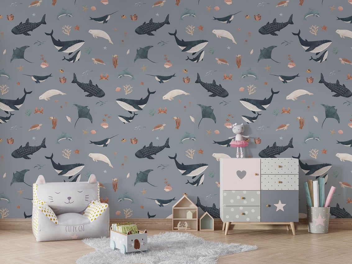 Splendid Sea - Blue styled in a room
