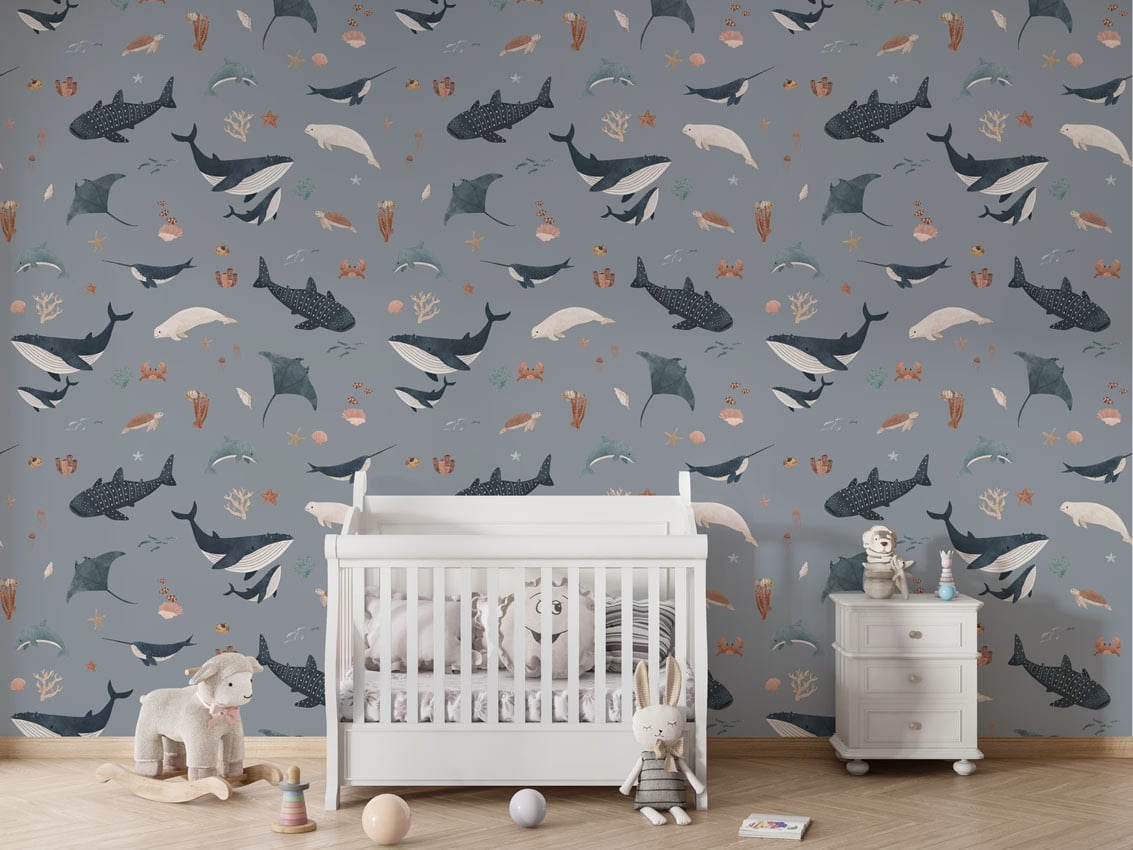 Splendid Sea - Blue styled in a room