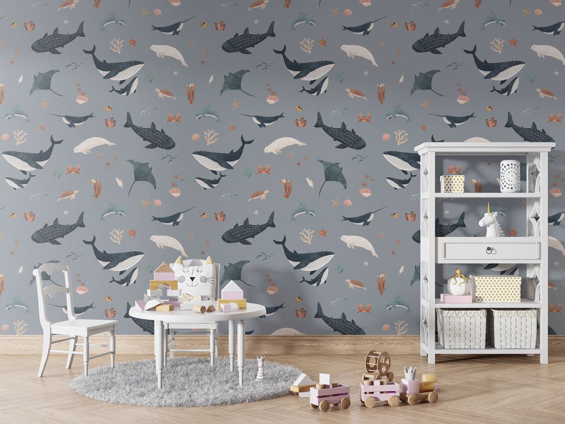 Splendid Sea - Blue styled in a room