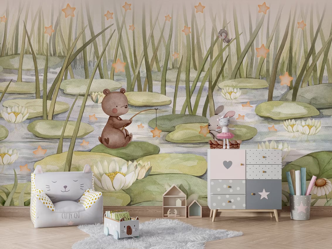 Starry Pond styled in a room