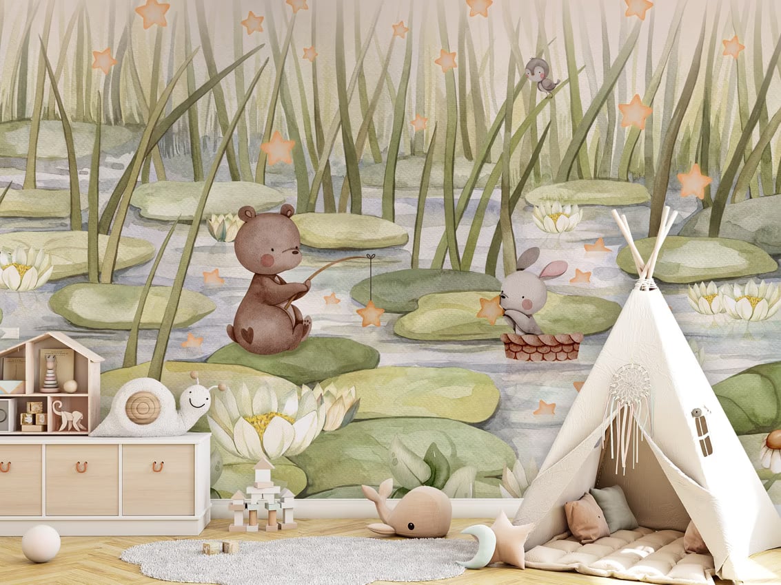 Starry Pond styled in a room