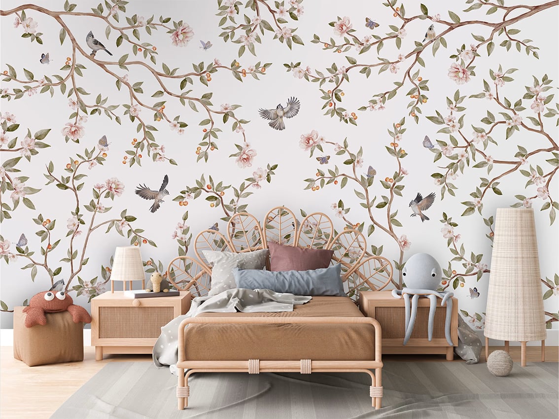 Summer Roses styled in a room
