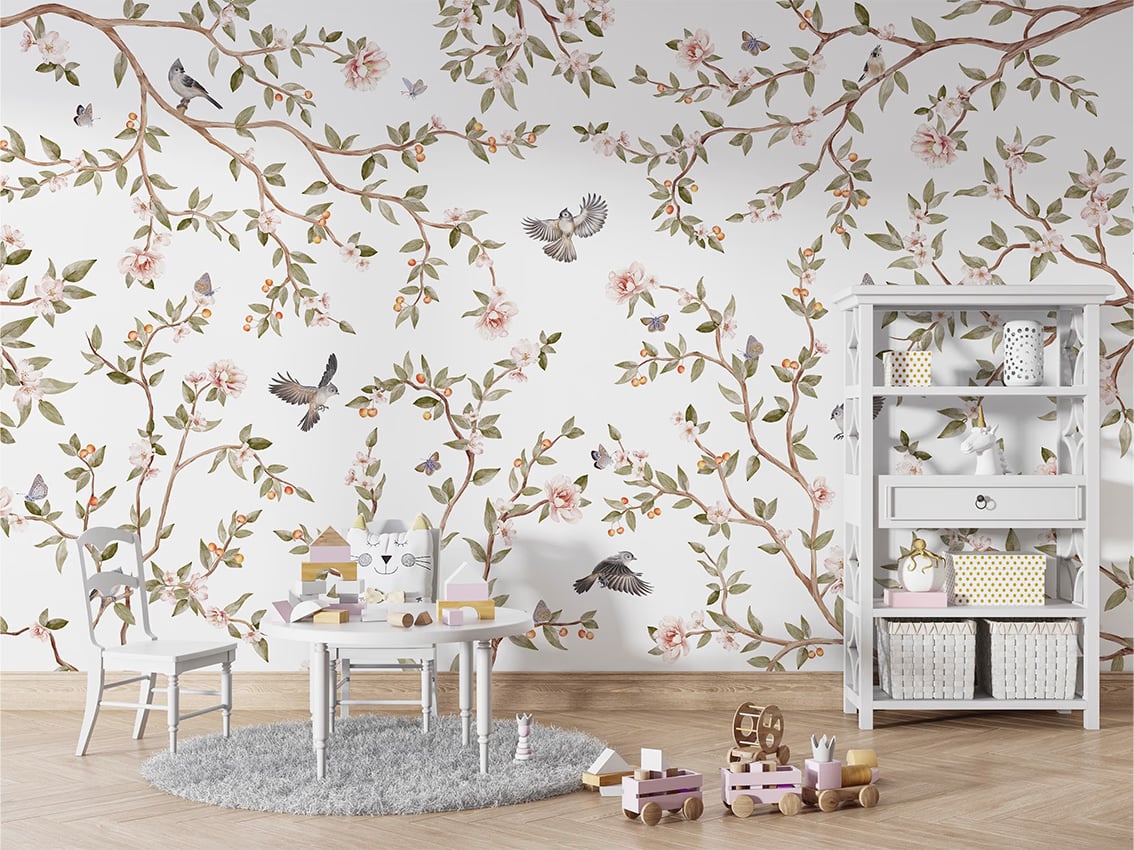 Summer Roses styled in a room