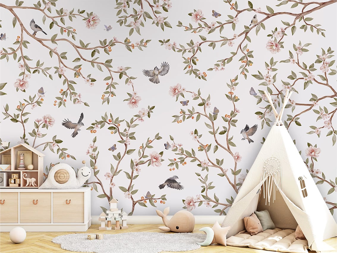 Summer Roses styled in a room