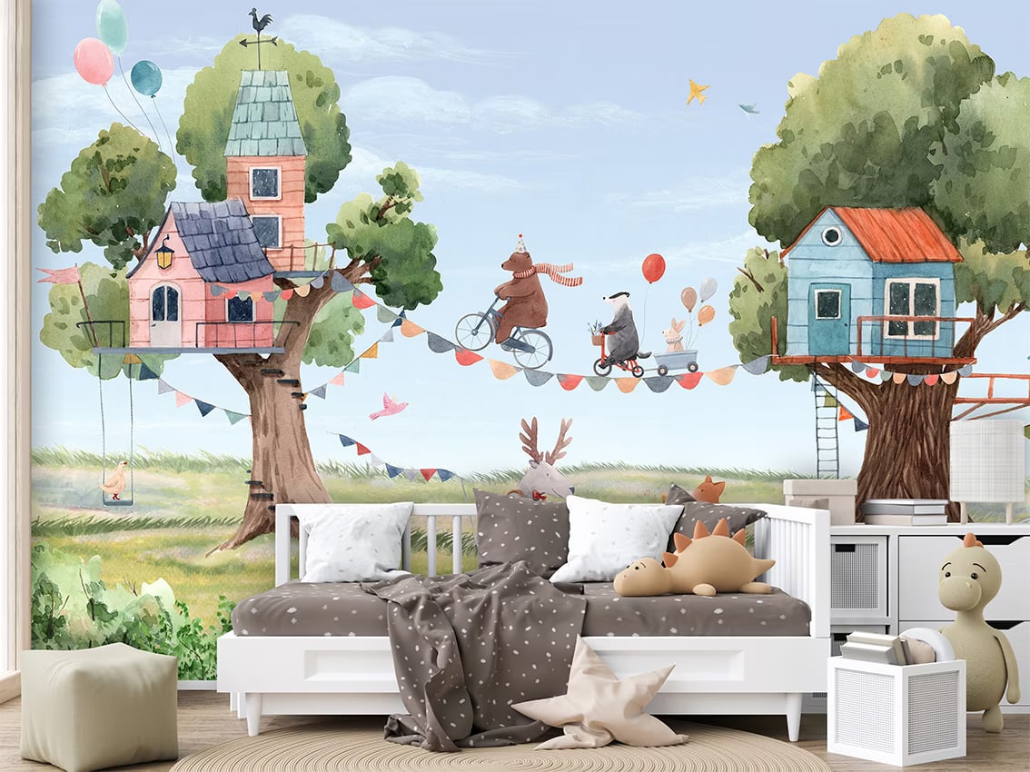 Treehouse Party styled in a room