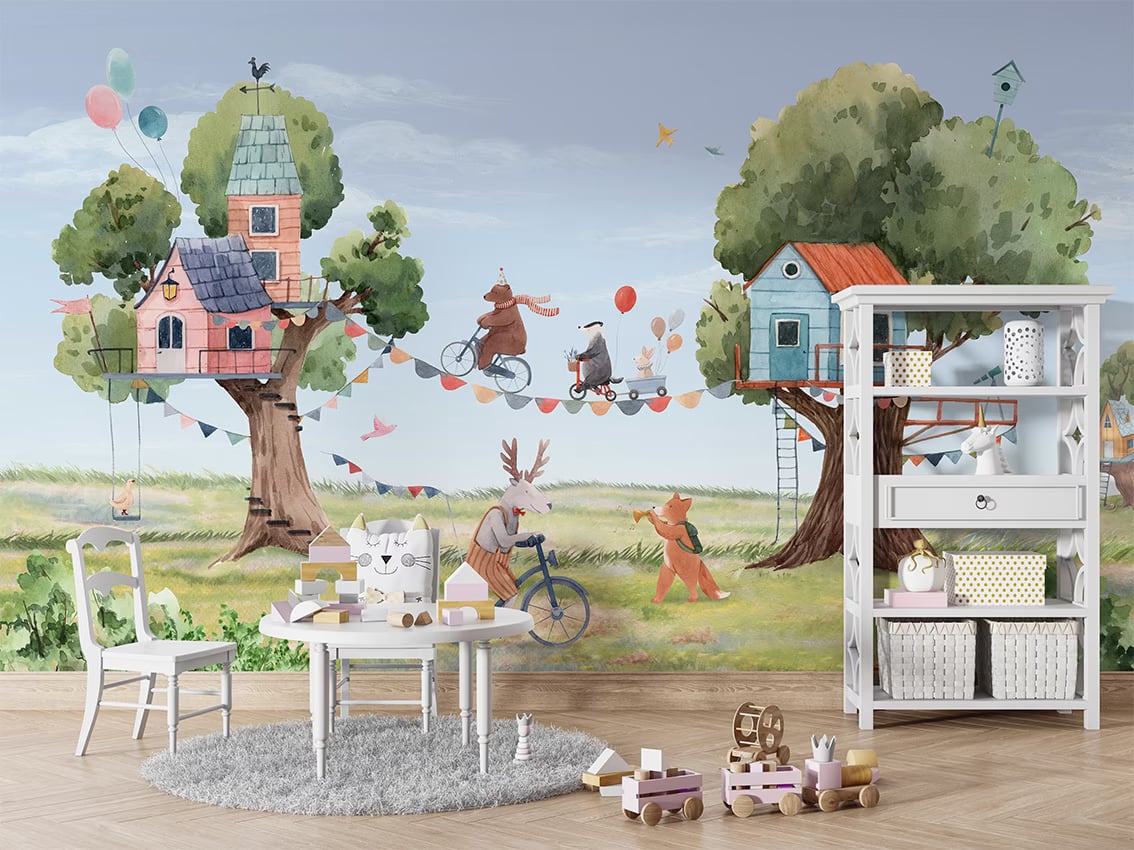 Treehouse Party styled in a room