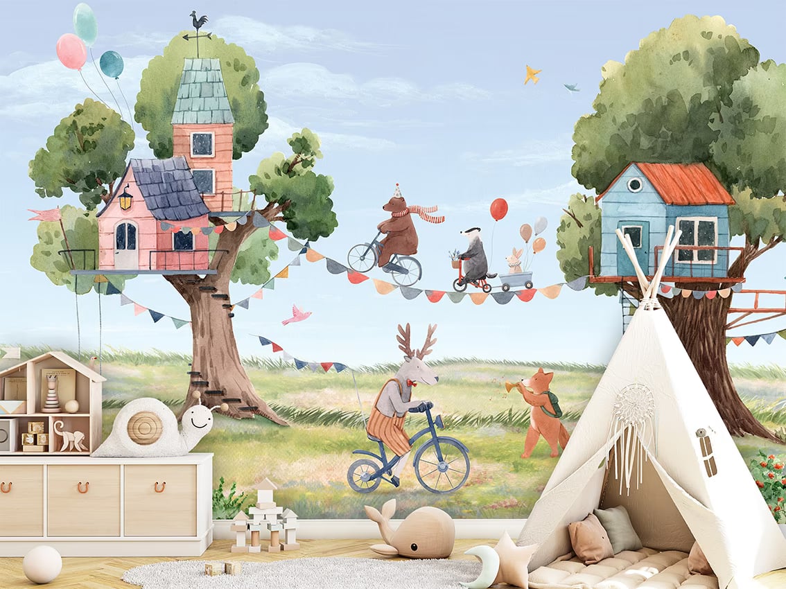 Treehouse Party styled in a room