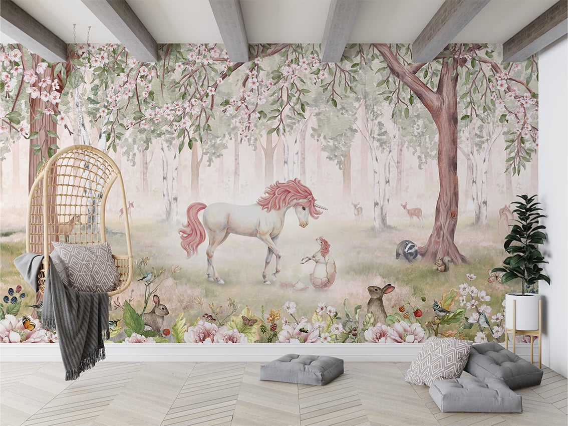 Unicorn Forest - Green styled in a room