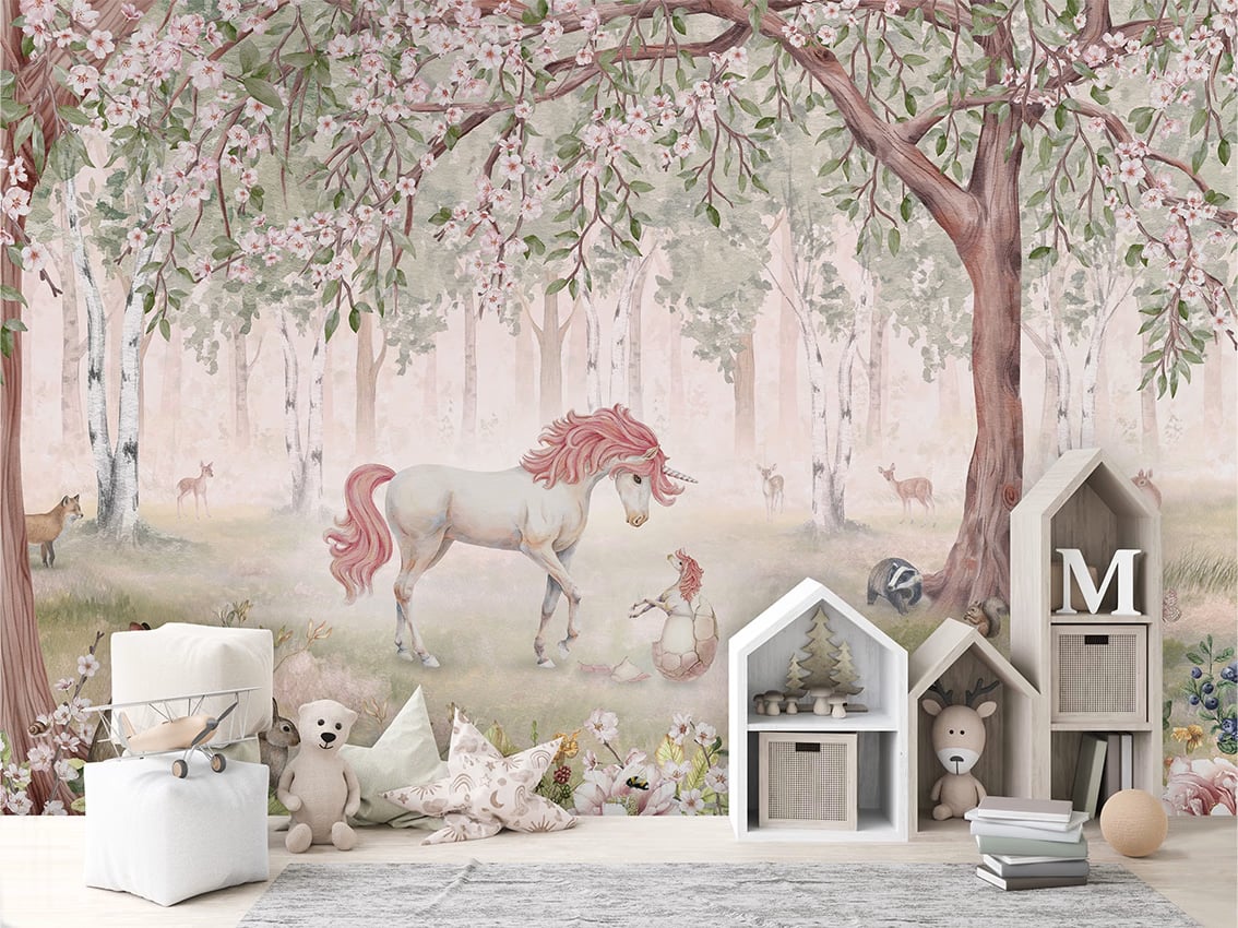 Unicorn Forest - Green styled in a room
