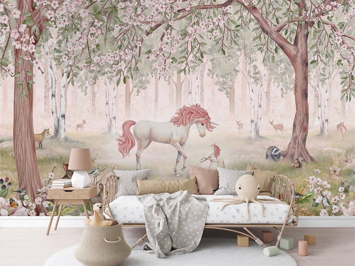 Unicorn Forest - Green styled in a room