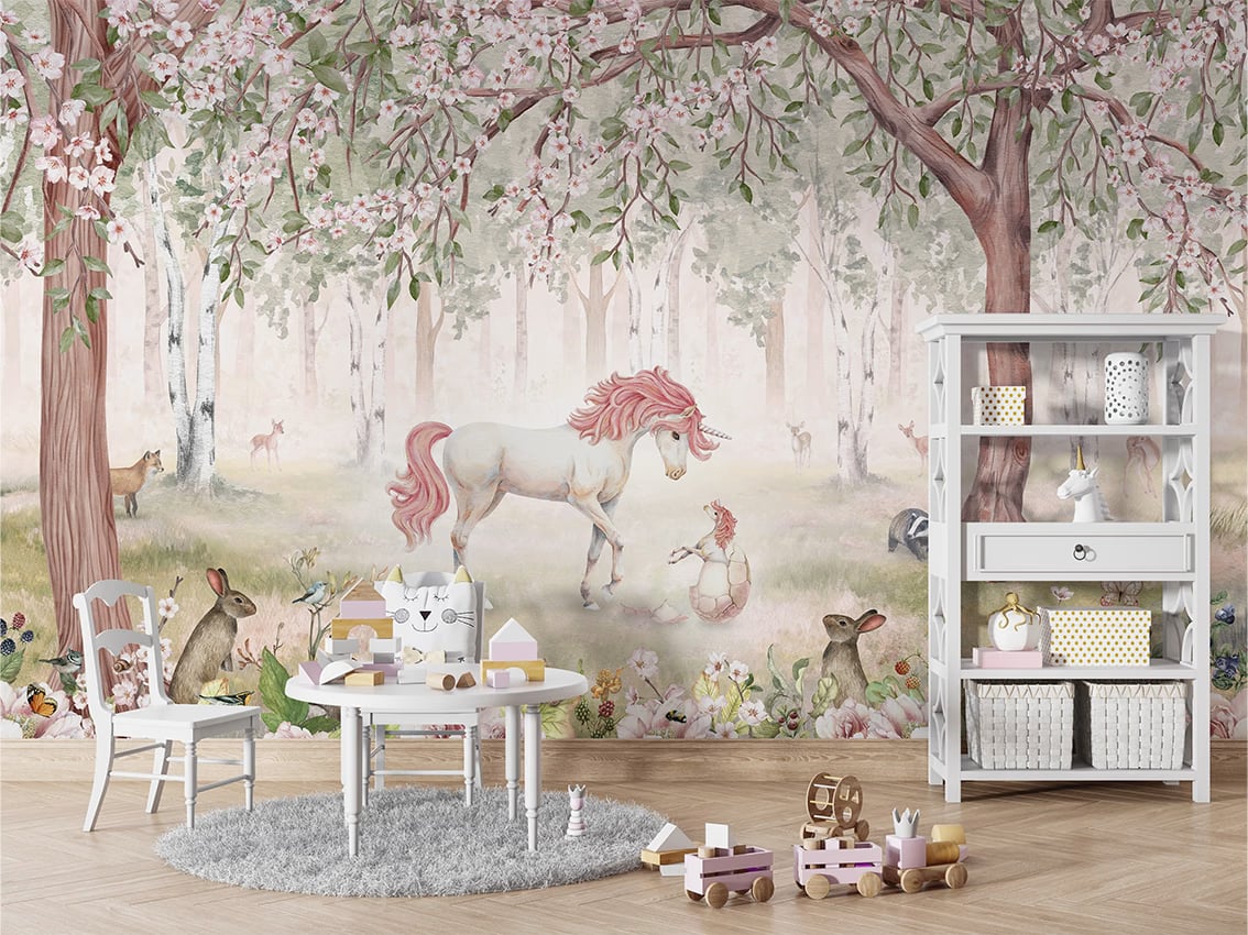 Unicorn Forest - Green styled in a room