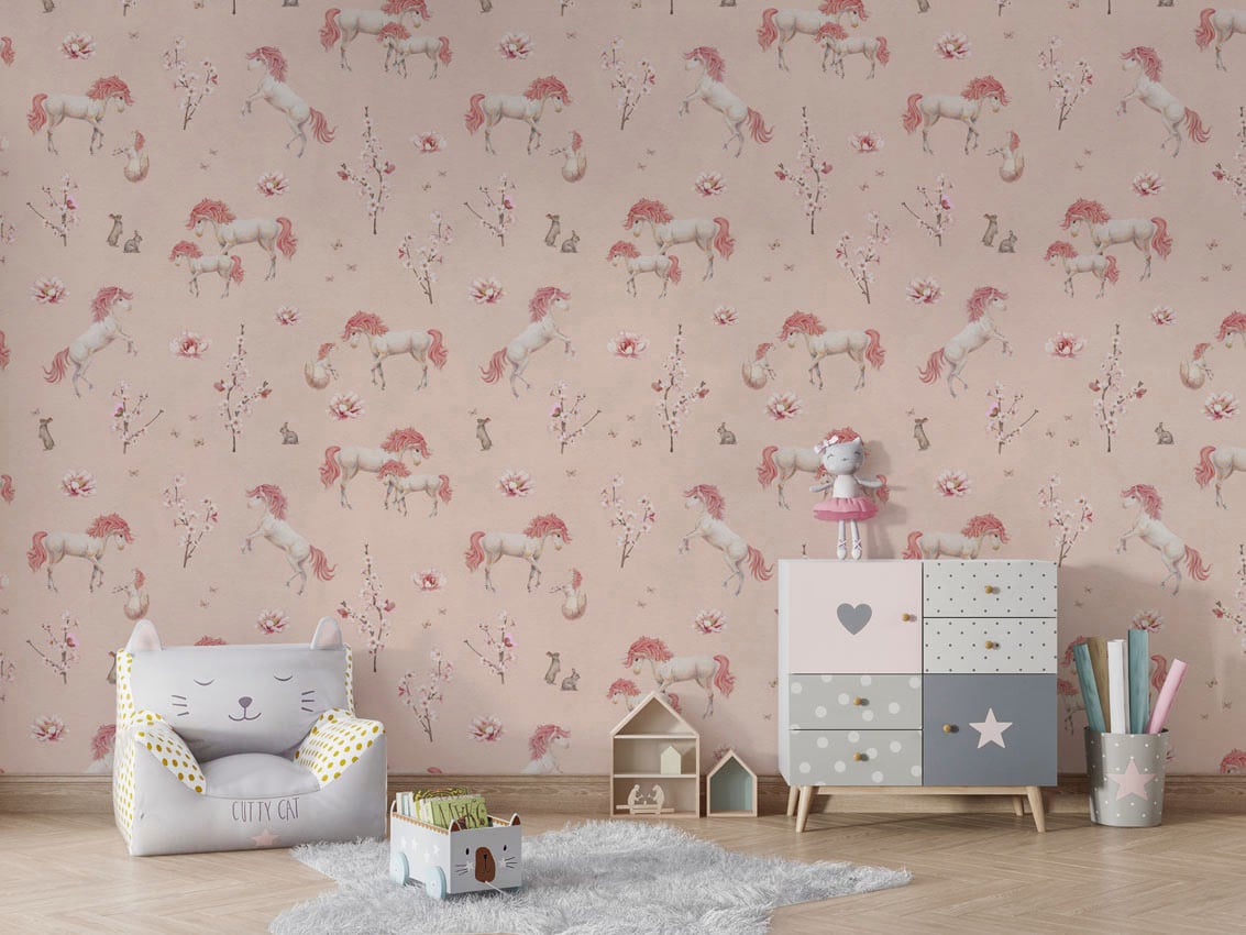 Unique Unicorn - Pink styled in a room