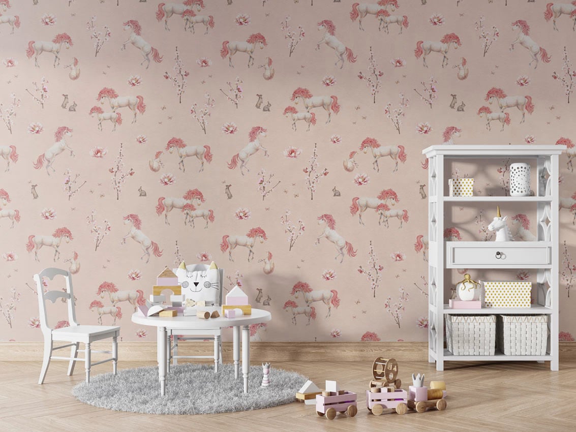 Unique Unicorn - Pink styled in a room