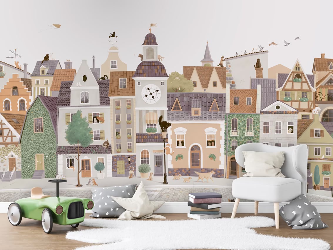 Village Cats styled in a room