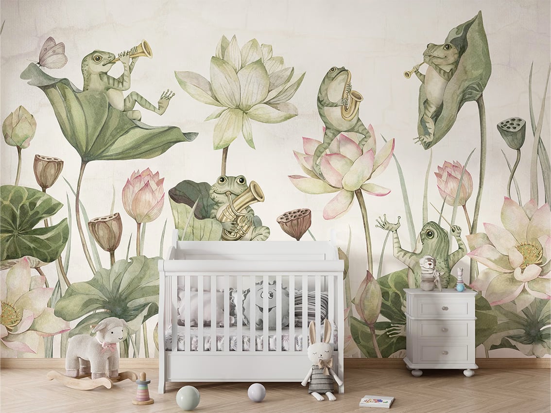 Water Lily Orchestra styled in a room