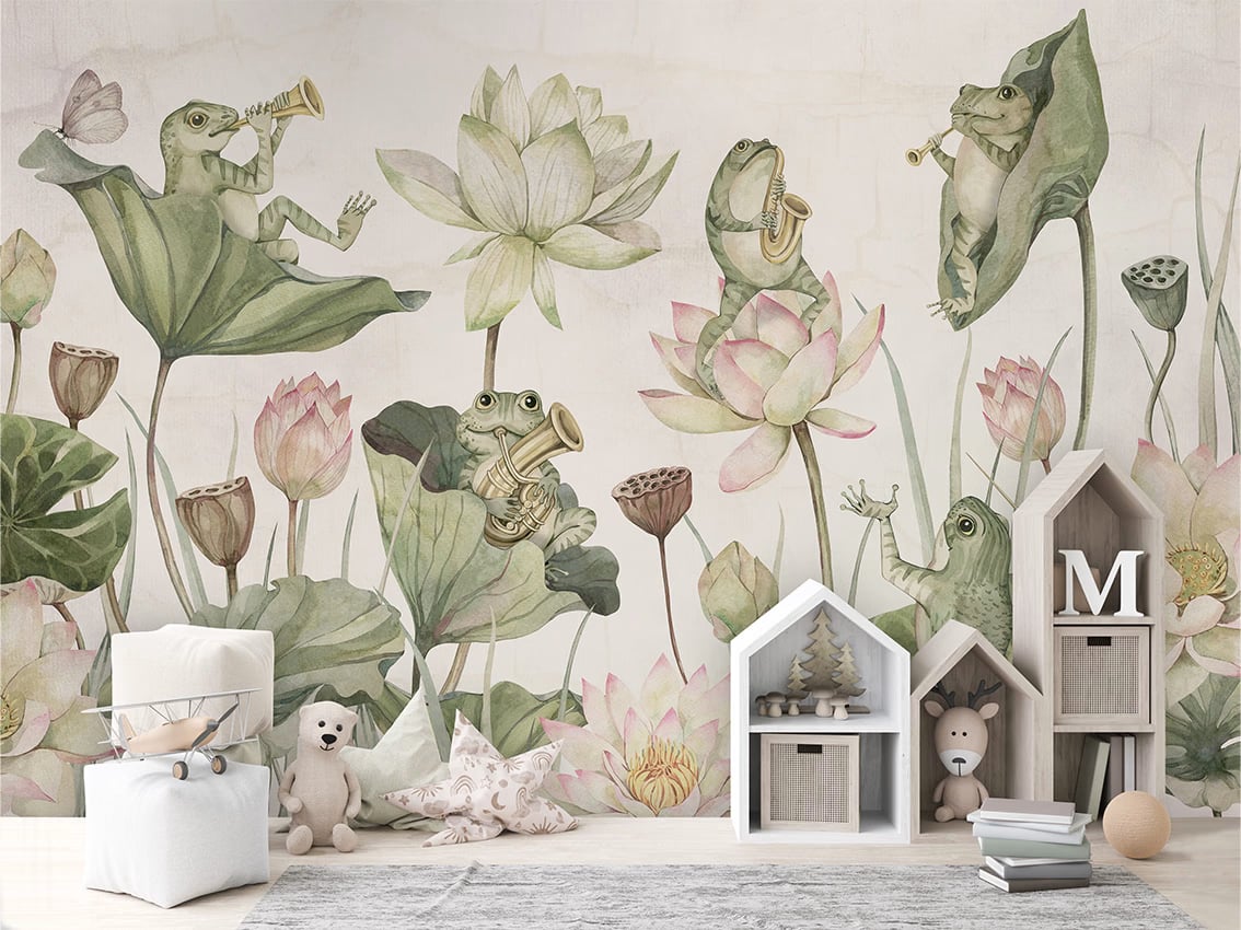 Water Lily Orchestra styled in a room