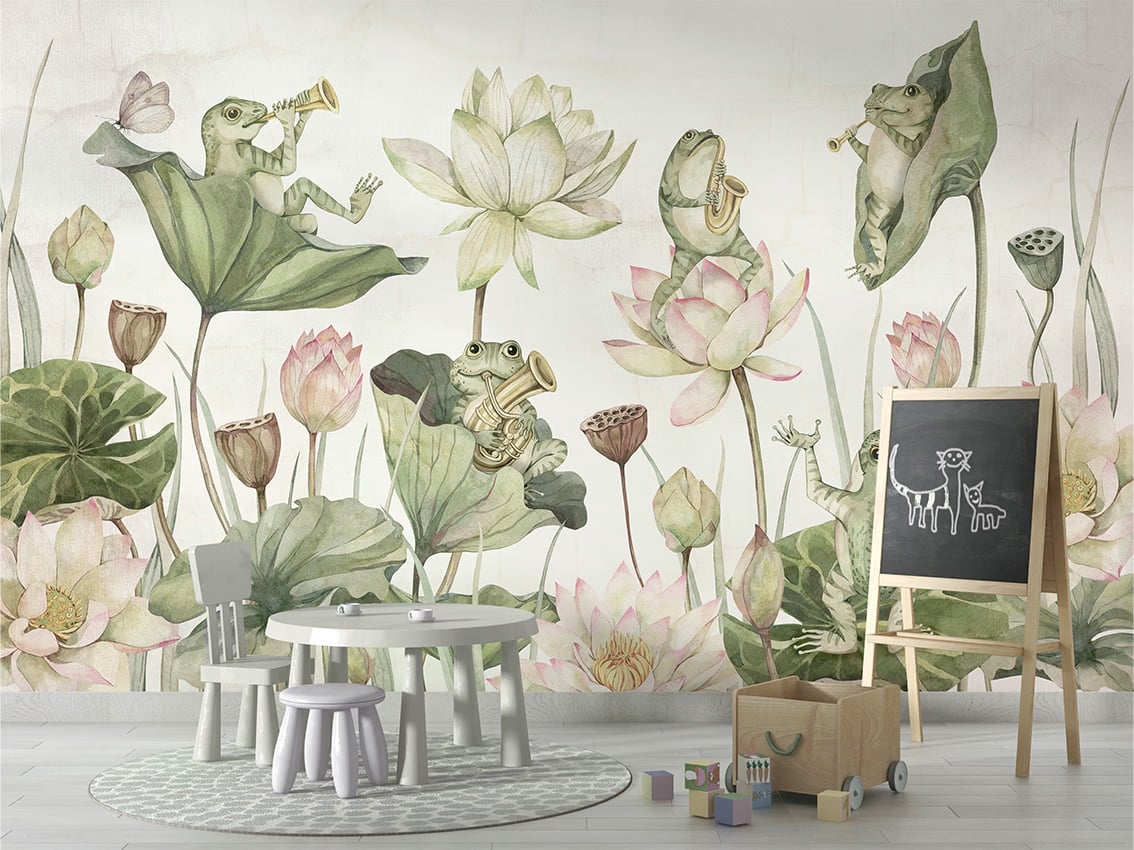 Water Lily Orchestra styled in a room