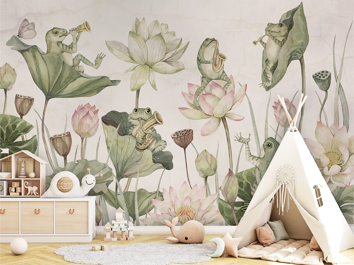 Water Lily Orchestra styled in a room