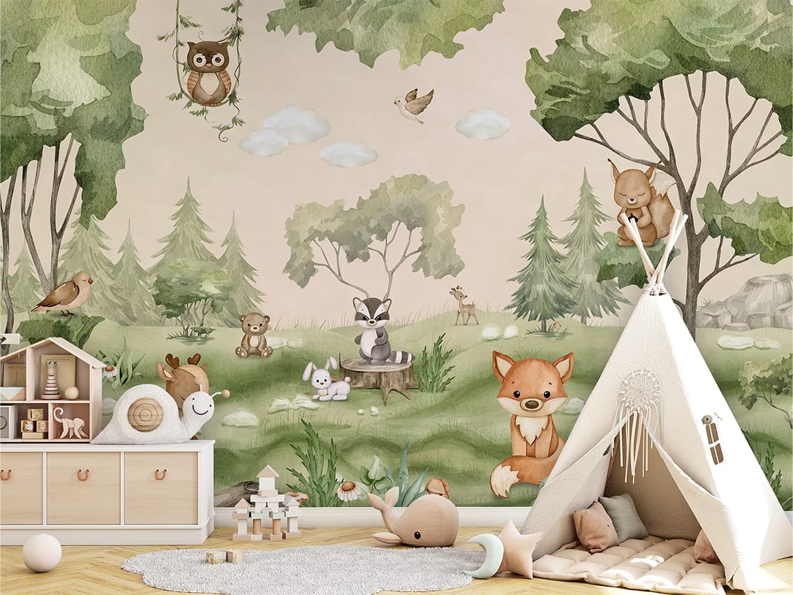 Woodland Joy styled in a room