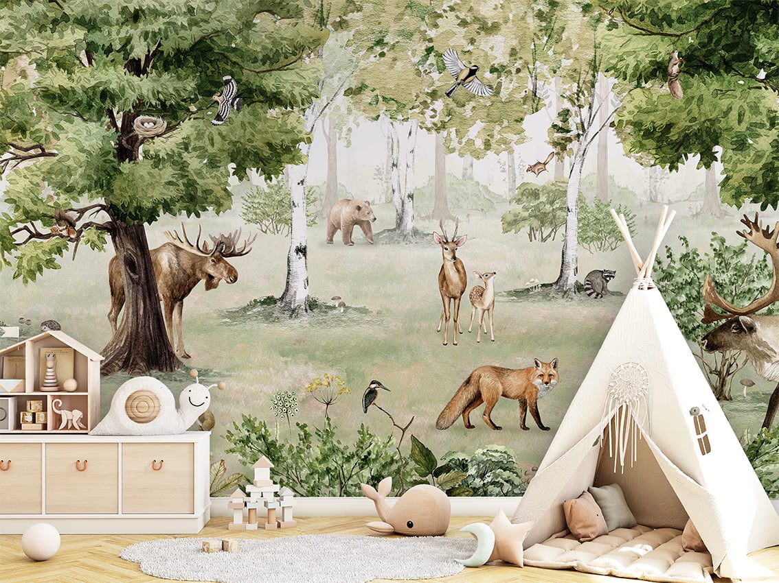Woodland Wonders styled in a room